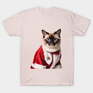 Siamese cat santa T-Shirt